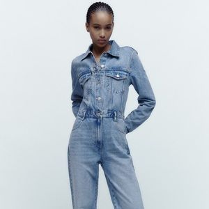 Zara Denim Jumpsuit